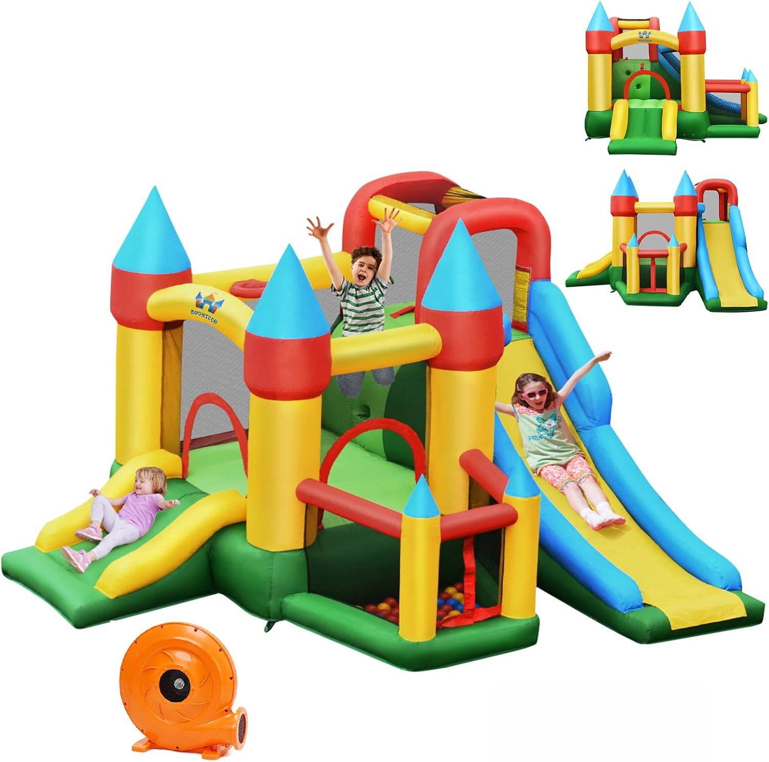 Structure gonflable avec souffleur pour enfants de 3 à 10 ans 330 x 300 x 210 cm - Image 10