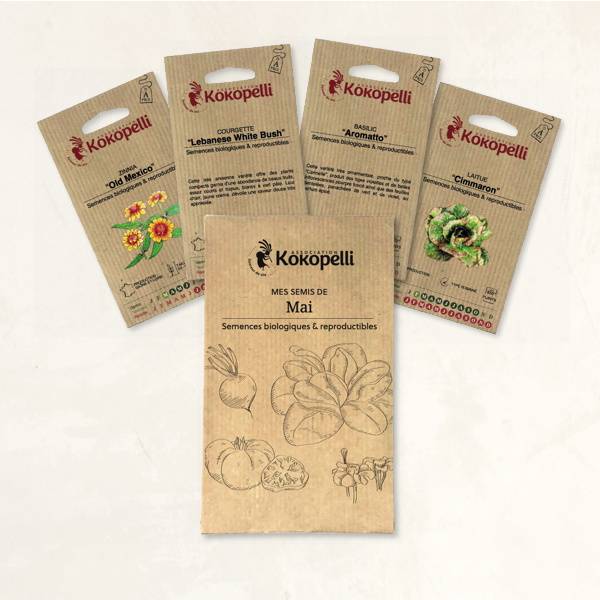 Mes semis de mai - 4 sachets de graines bio à semer- Association Kokopelli - Imagen 2