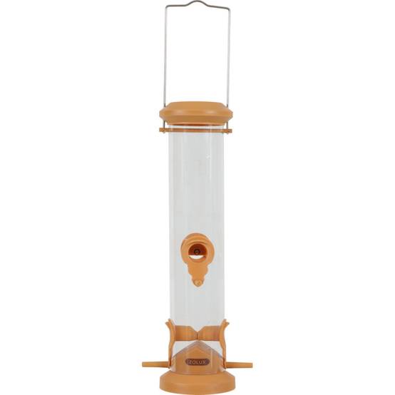 Mangeoire silo à graines, orange, hauteur 44 cm pour oiseaux - Image 2