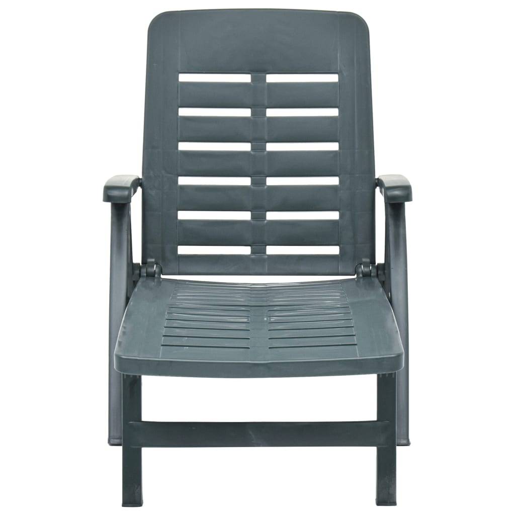 Bain de soleil pliable - Transat - Chaise longue Plastique Vert - MEUBLE PRO
