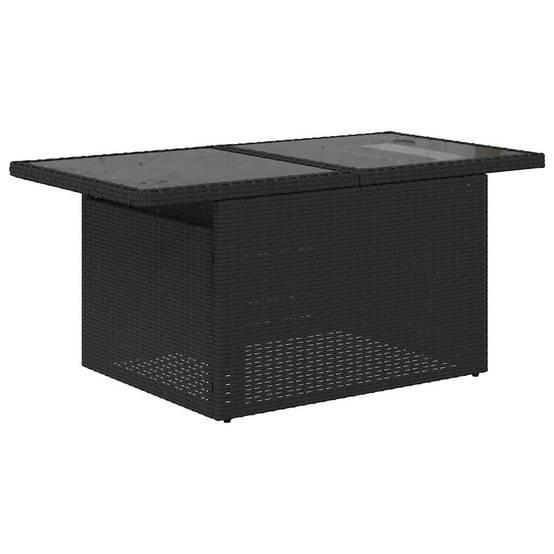 ComfortXL - Salon de jardin 7 places résine tressée table à hauteur variable Noir – ComfortXL Outdoor Living - Image 6
