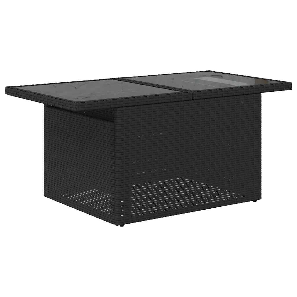 ComfortXL - Salon de jardin 7 places résine tressée table à hauteur variable Noir – ComfortXL Outdoor Living - Image 6