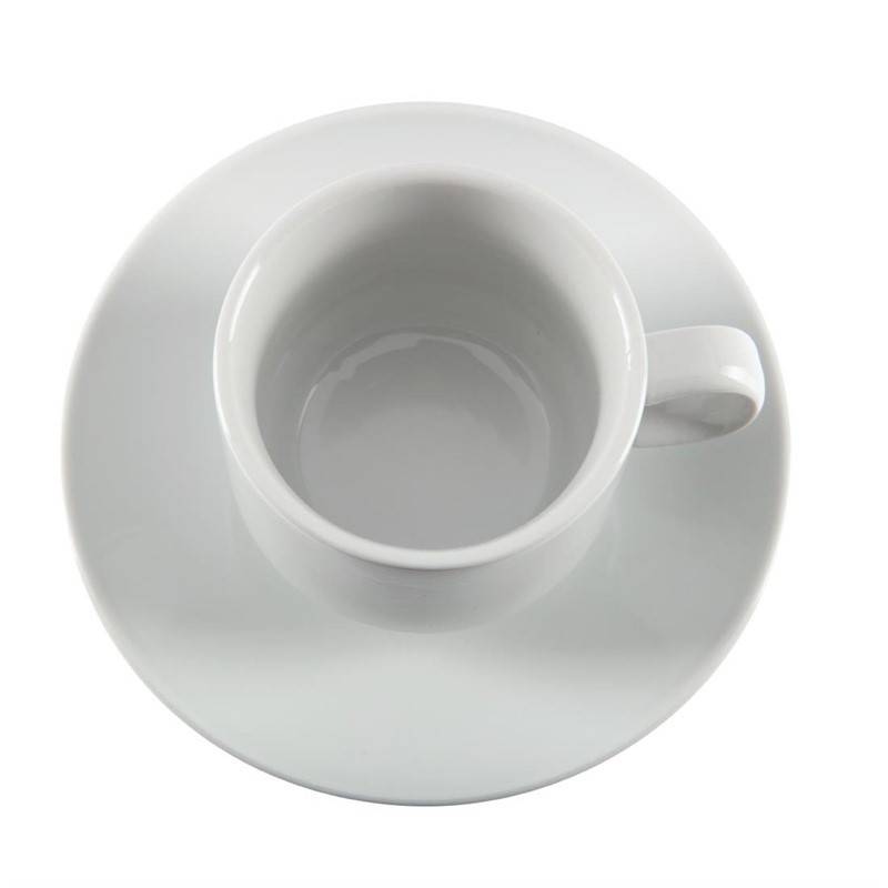 Olympia Lot De 12 Tasses à Expresso Blanches 85ml - Porcelaine Vitrifiée Résistante