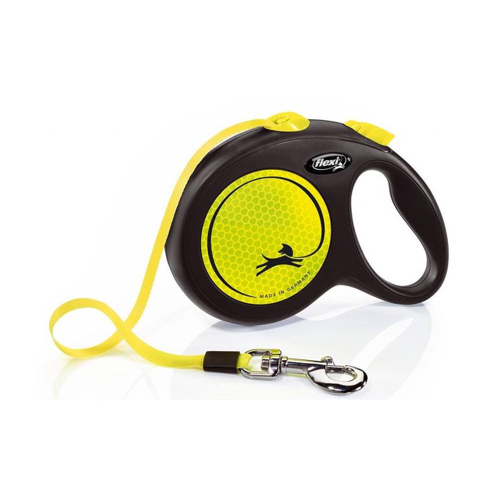 Flexi - Flexi laisse néon sangle 5 mètres L pour chien max 50 kg - Image 1