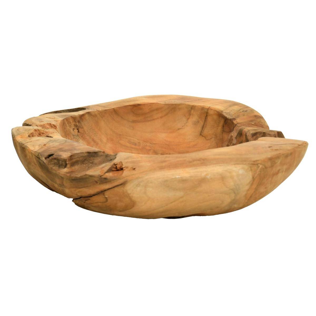 Aubry Gaspard - Corbeille en teck recyclé 30 cm - Imagen 1