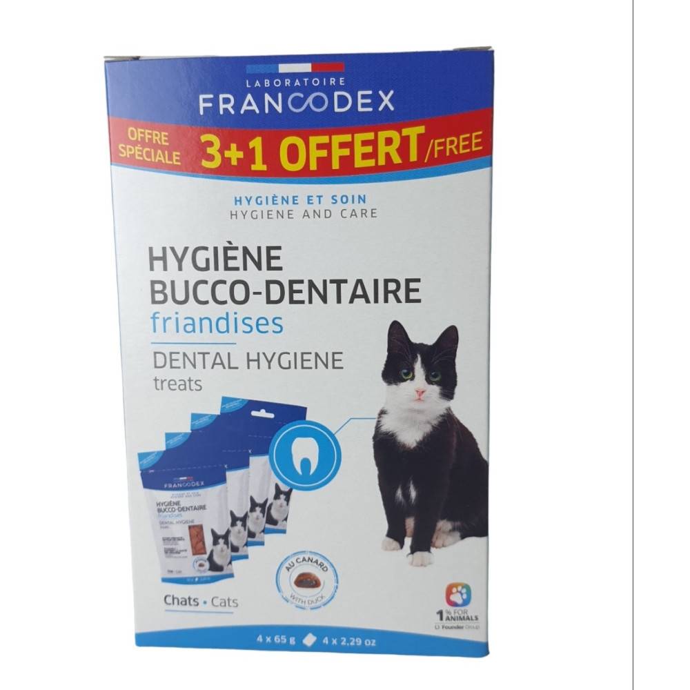 Francodex - Francodex - Pack Friandises Hygiène Bucco-Dentaire 4 x 65g Pour Chatons et Chats - Image 2