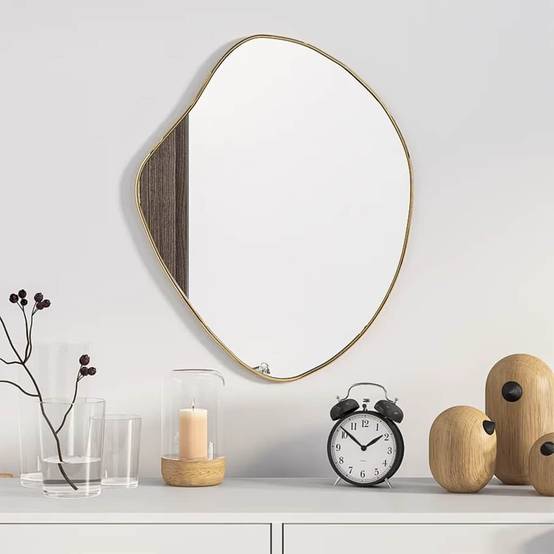Maison Chic - Miroir mural - Miroir décoratif Doré 50x40 cm - Image 2