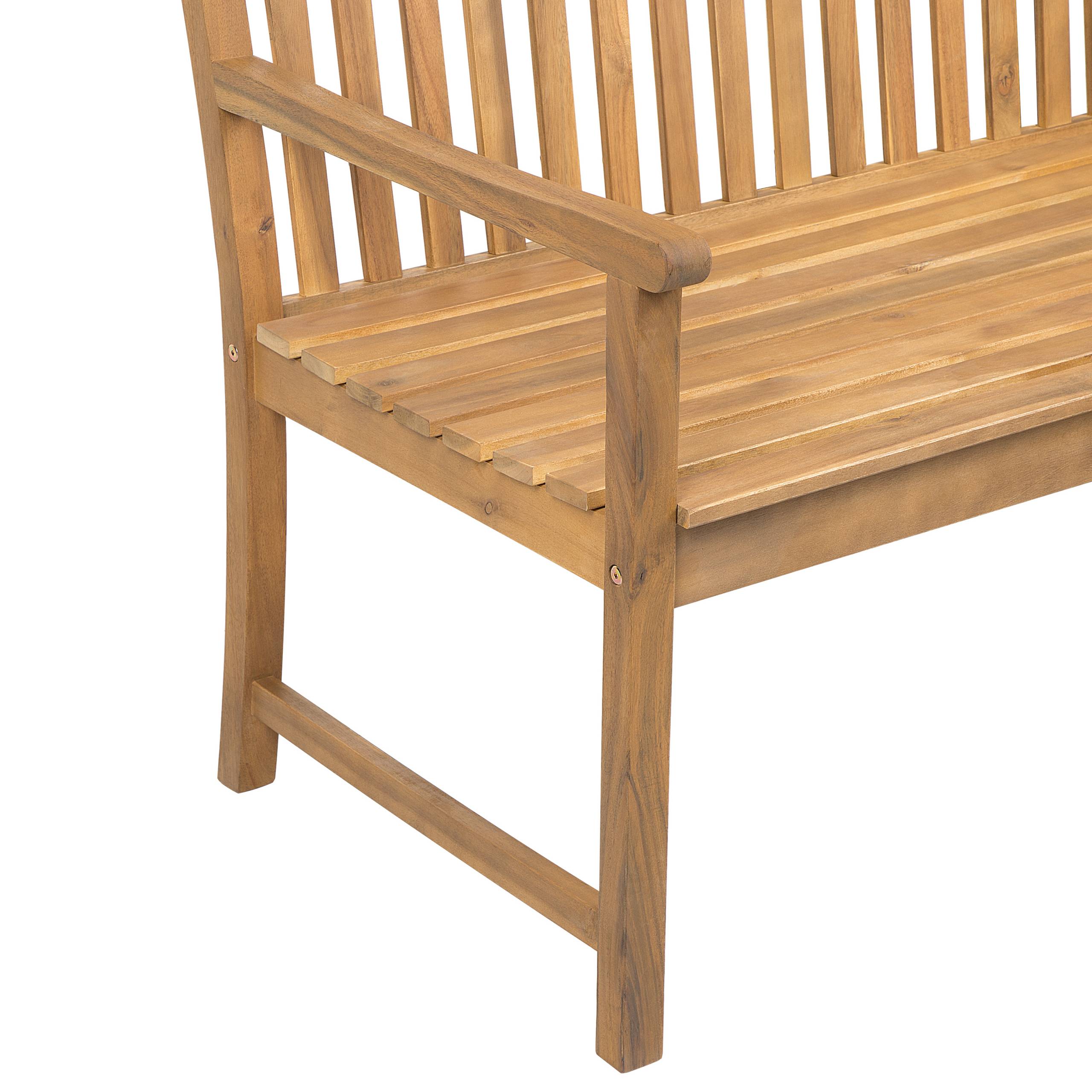 Beliani - Banc, 3 Personnes Bois d'acacia certifié Beige VIVARA - Beliani - Imagen 5