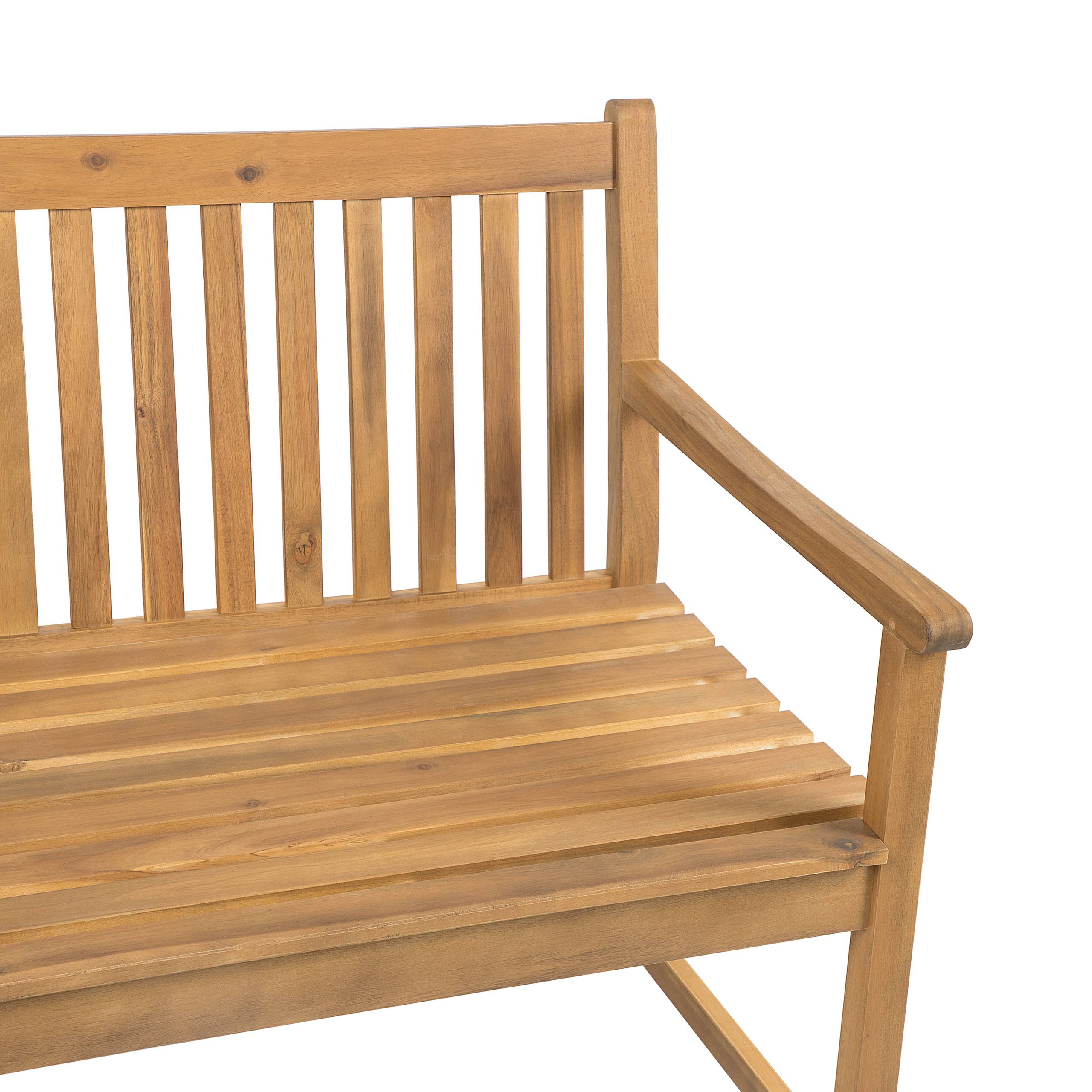 Beliani - Banc, 3 Personnes Bois d'acacia certifié Beige VIVARA - Beliani - Imagen 4
