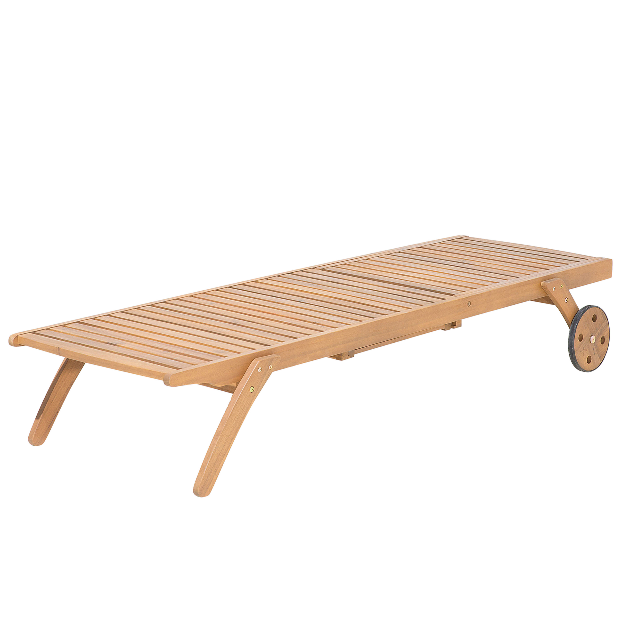 Beliani - Chaise longue Acacia Marron clair CESANA - Beliani - Imagen 4