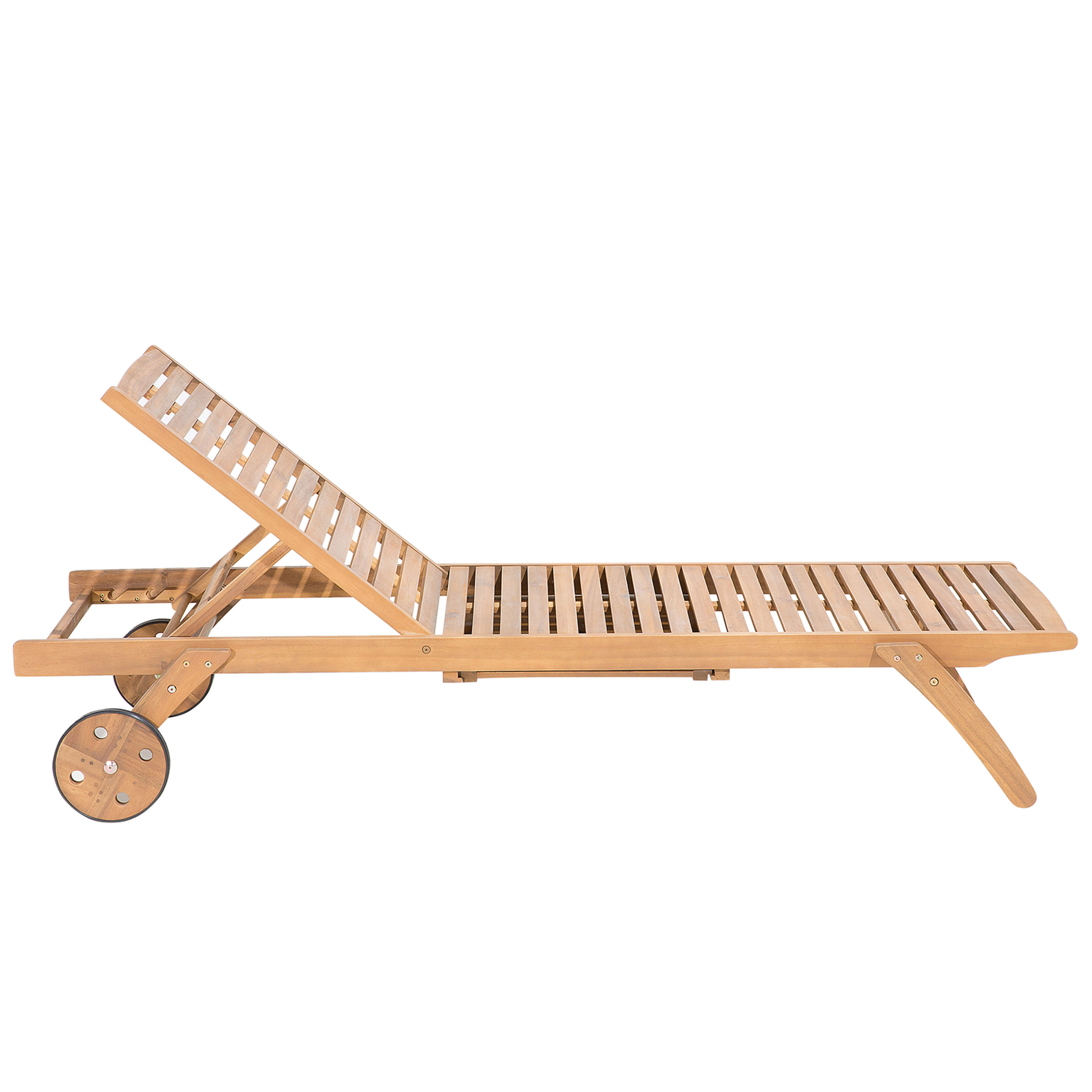 Beliani - Chaise longue Acacia Marron clair CESANA - Beliani - Imagen 7