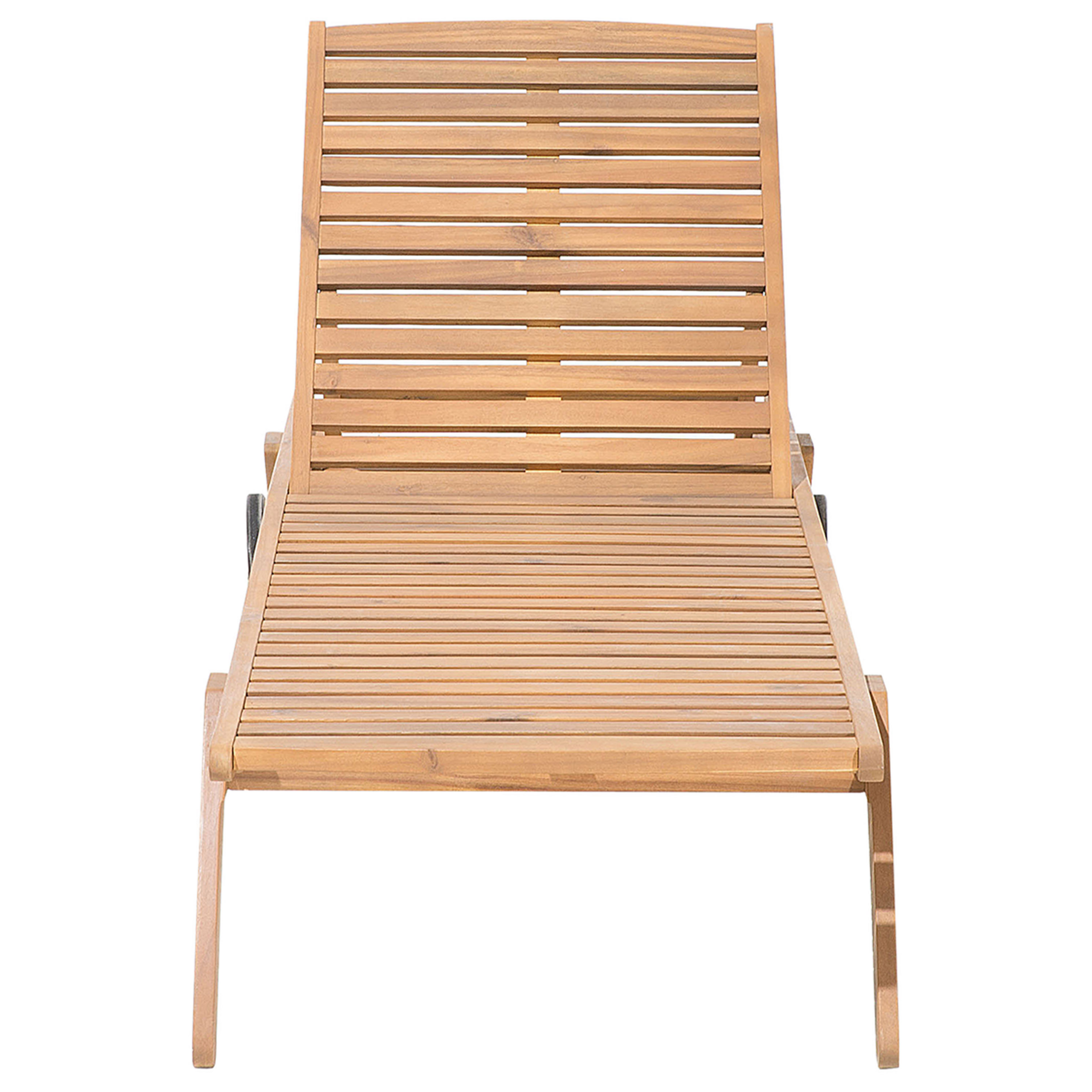 Beliani - Chaise longue Acacia Marron clair CESANA - Beliani - Imagen 5