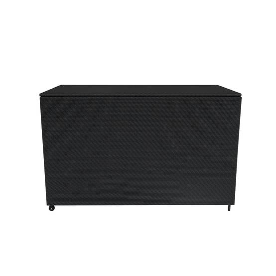 Jardi - Salon de Jardin Modulaire en Rotin Noir Serafina - 7 Pièces & Coffre de Rangement 996 L - Image 3