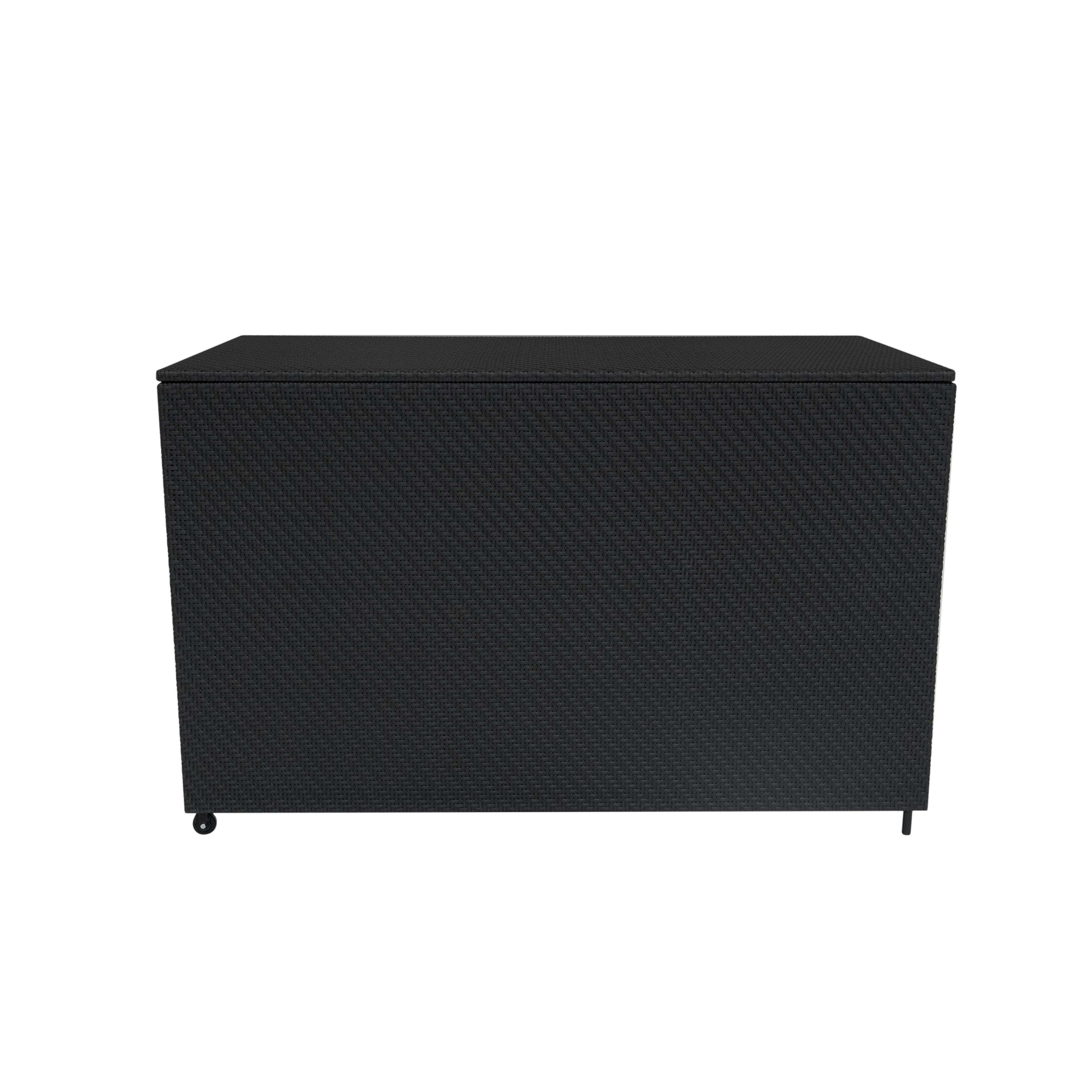 Jardi - Salon de Jardin Modulaire en Rotin Noir  Serafina - 7 Pièces & Coffre de Rangement 996 L - Image 3
