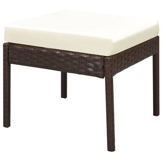 Helloshop26 - Salon de jardin meuble d'extérieur ensemble de mobilier 6 pièces avec coussins résine tressée marron - Imagen 5