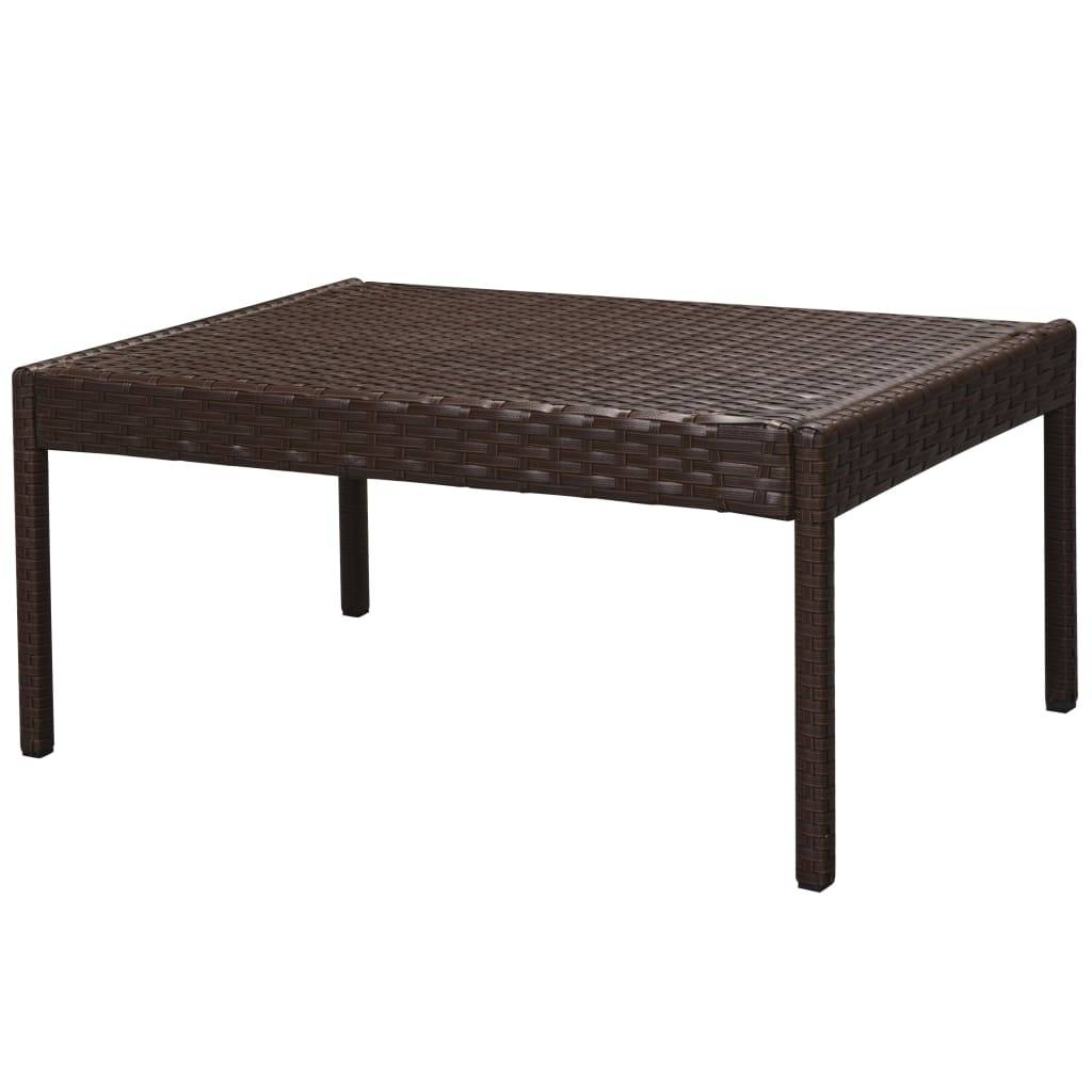 Helloshop26 - Salon de jardin meuble d'extérieur ensemble de mobilier 6 pièces avec coussins résine tressée marron - Imagen 4
