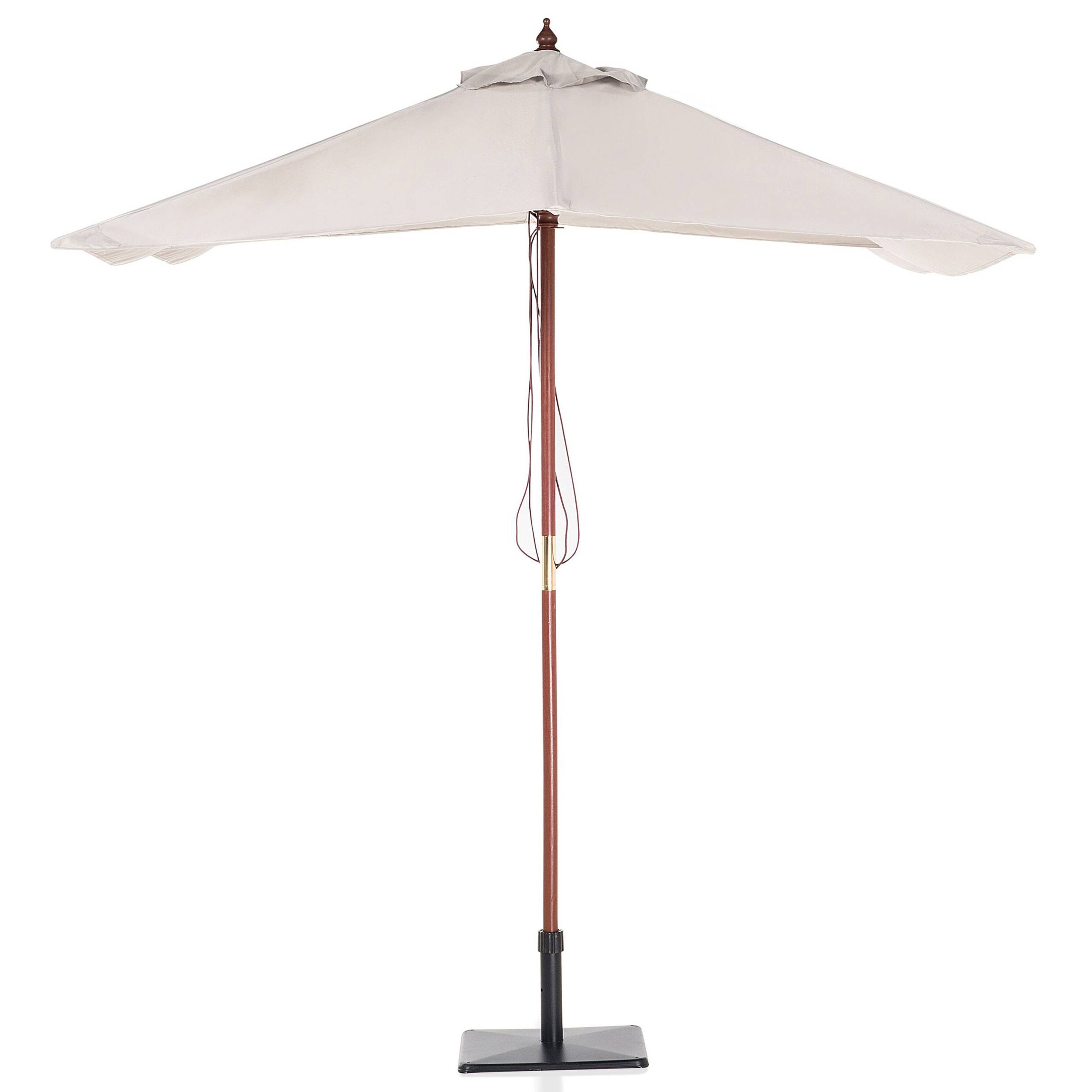 Beliani - Parasol droit Tissu Beige clair FLAMENCO - Beliani - Imagen 4