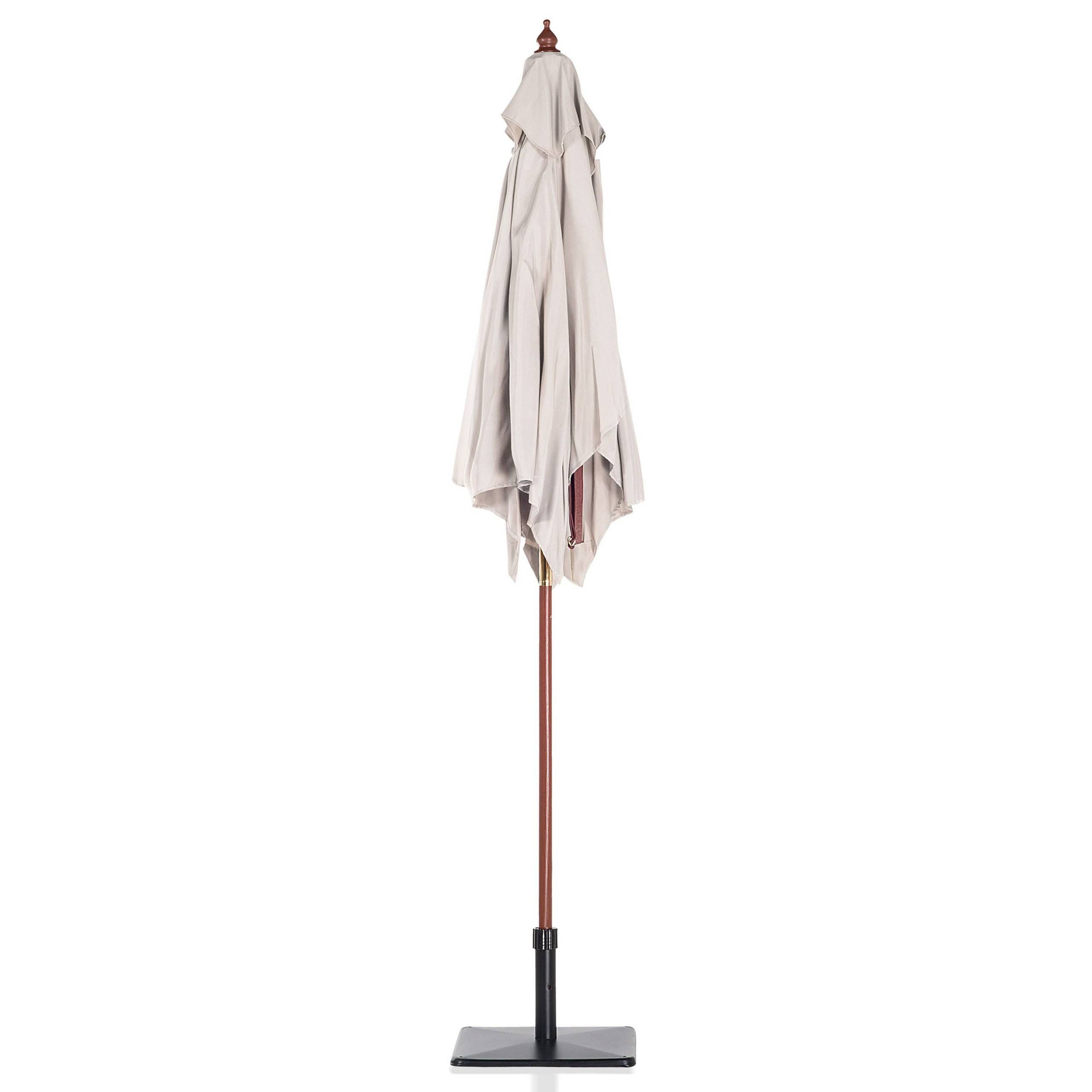 Beliani - Parasol droit Tissu Beige clair FLAMENCO - Beliani - Imagen 6