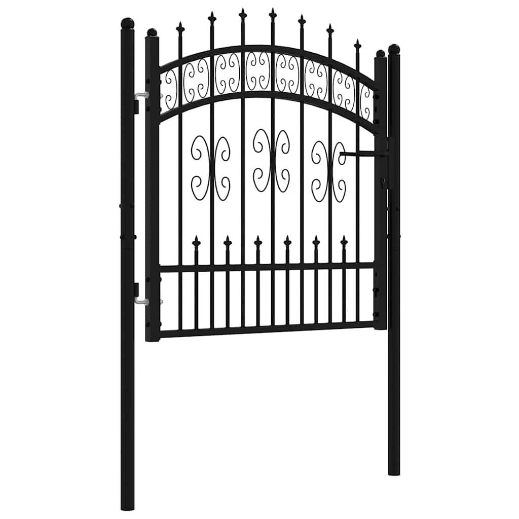 Portail d'Entrée Pointe de Lance Acier Thermolaqué Élégant pour Jardin Noir 103x100 cm – ComfortXL Outdoor Living - Image 2