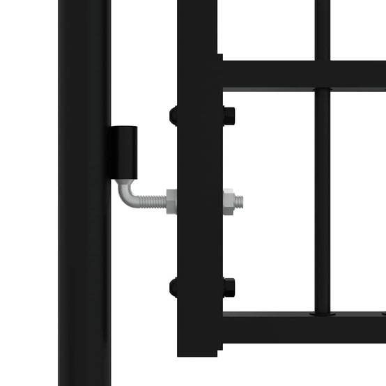 Portail d'Entrée Pointe de Lance Acier Thermolaqué Élégant pour Jardin Noir 103x100 cm – ComfortXL Outdoor Living - Image 4