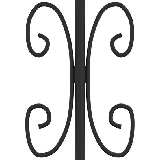 Portail d'Entrée Pointe de Lance Acier Thermolaqué Élégant pour Jardin Noir 103x100 cm – ComfortXL Outdoor Living - Image 5