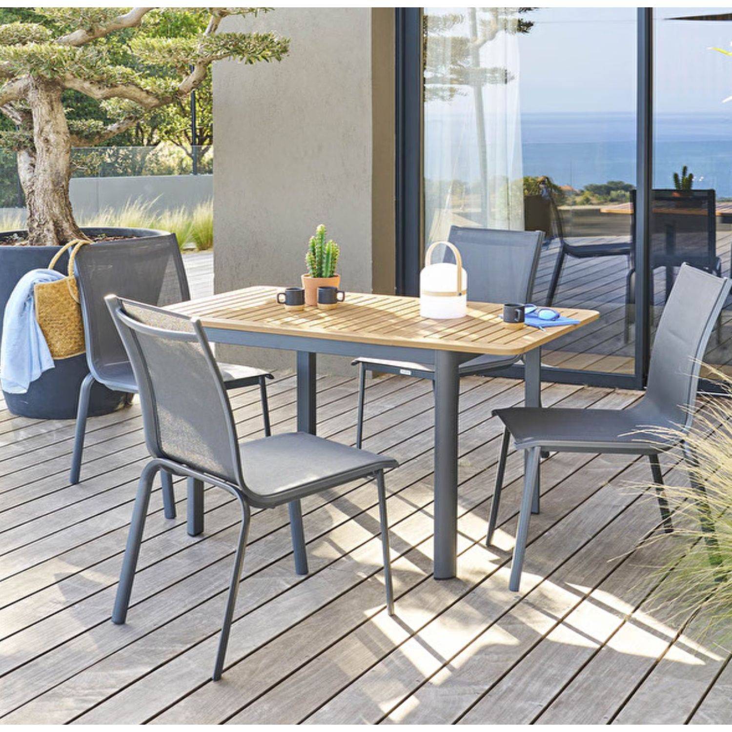 Hesperide - Table de jardin extensible Folya en eucalyptus - 4 Places - Hespéride - Imagen 2