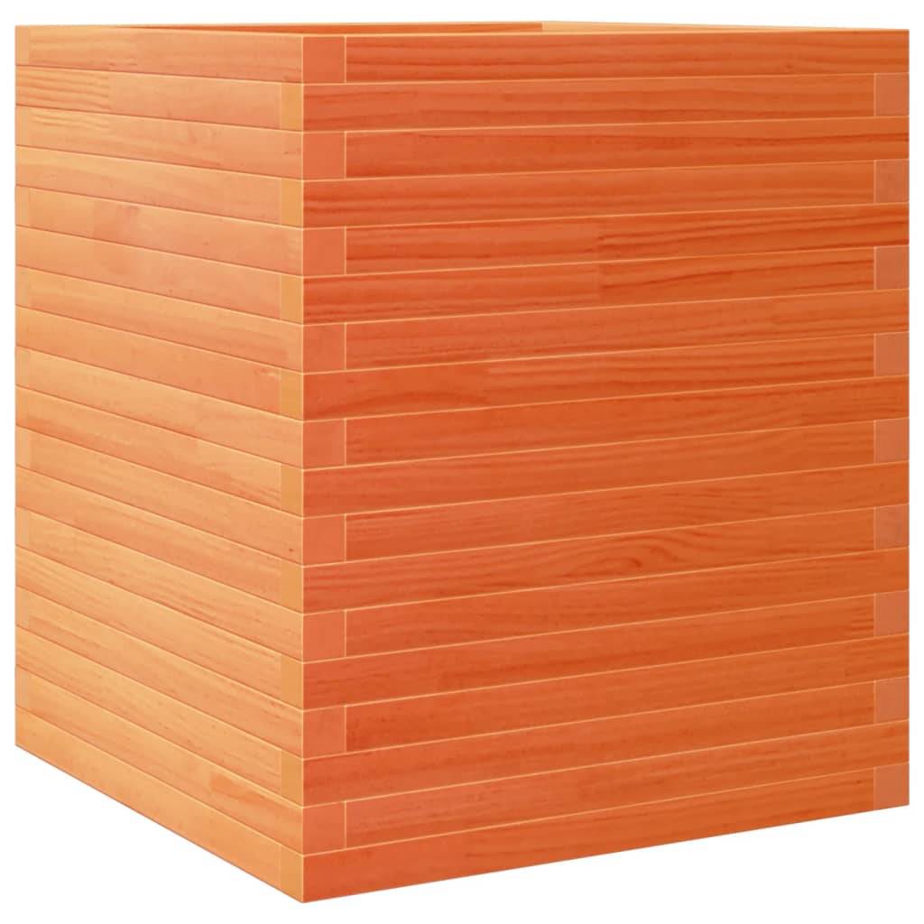 Jardinière Bois de Pin Massif Cire Marron 60 x 60 x 68.5 cm - PANGIVO - Image 7