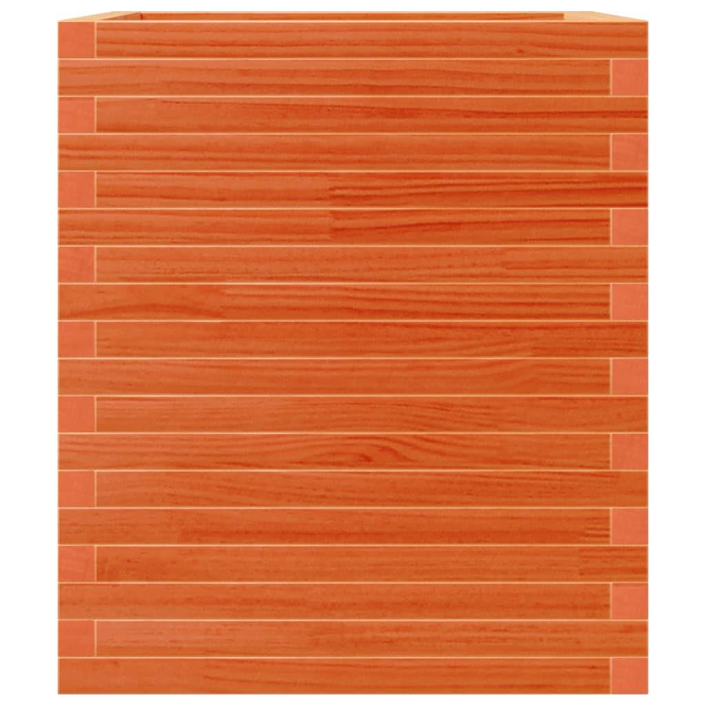 Jardinière Bois de Pin Massif Cire Marron 60 x 60 x 68.5 cm - PANGIVO - Image 5