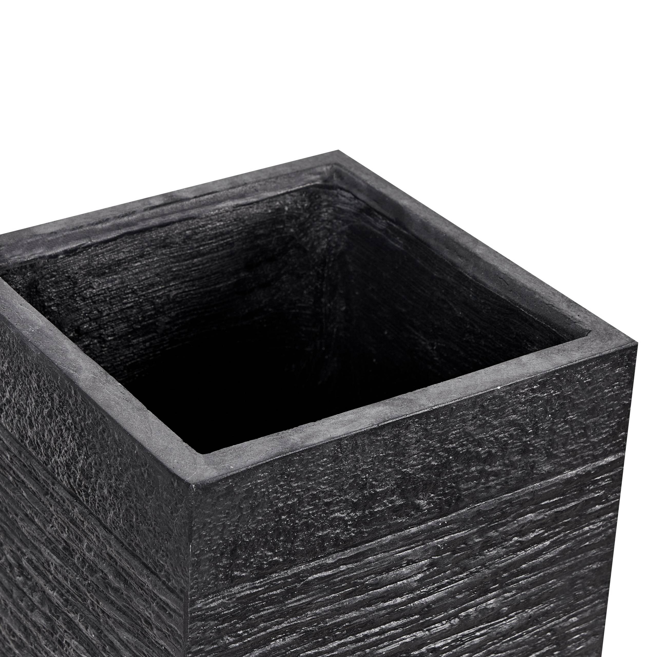 Beliani - Cache-pot d'extérieur Fibre d'argile Noir DION - Beliani - Imagen 5
