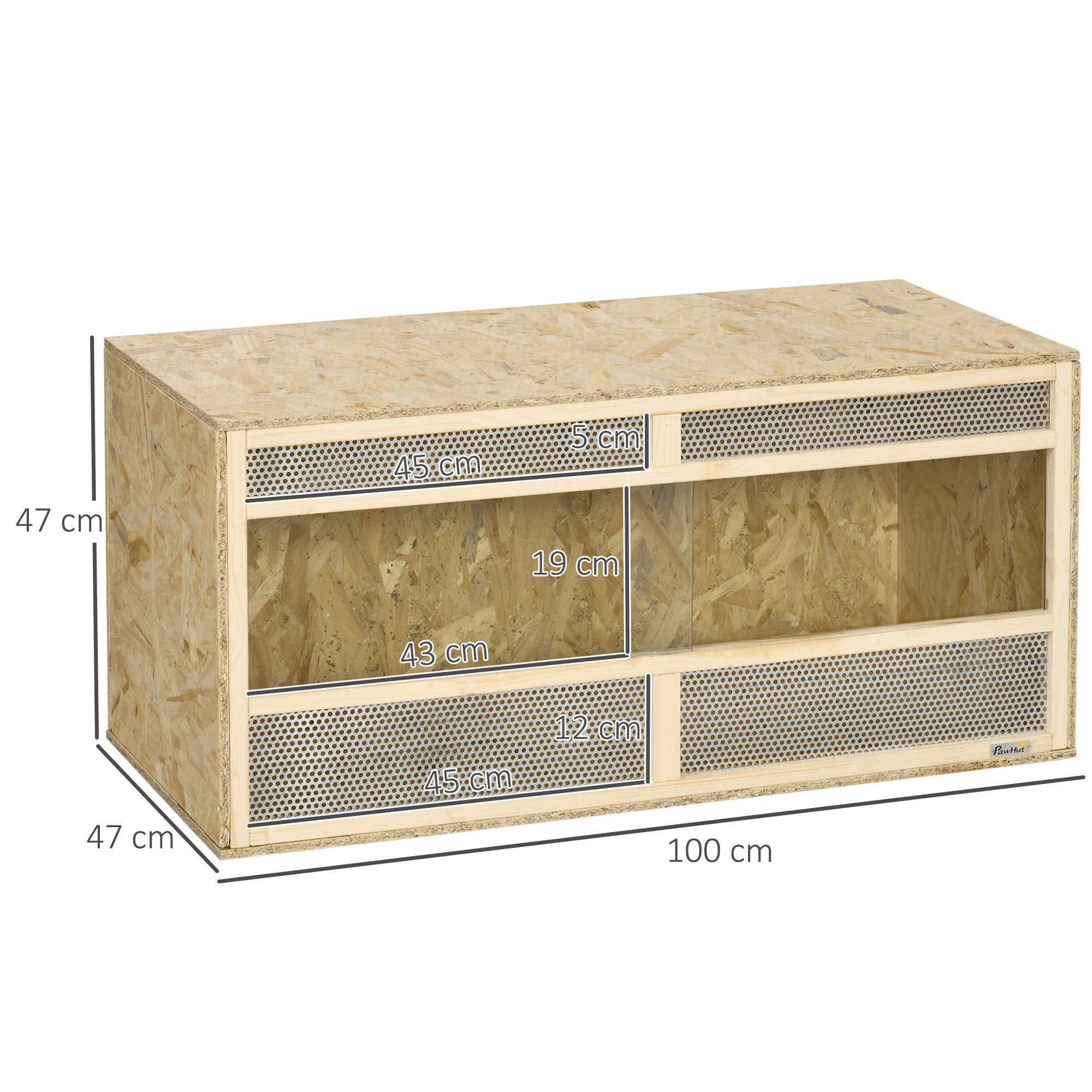 Terrarium bois OSB naturel 100 x 47 x 47 cm - PANGIVO - Image 5
