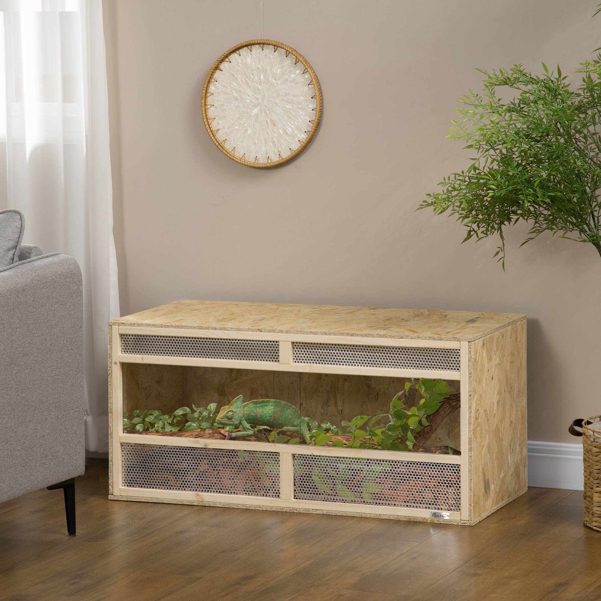 Terrarium bois OSB naturel 100 x 47 x 47 cm - PANGIVO - Image 4