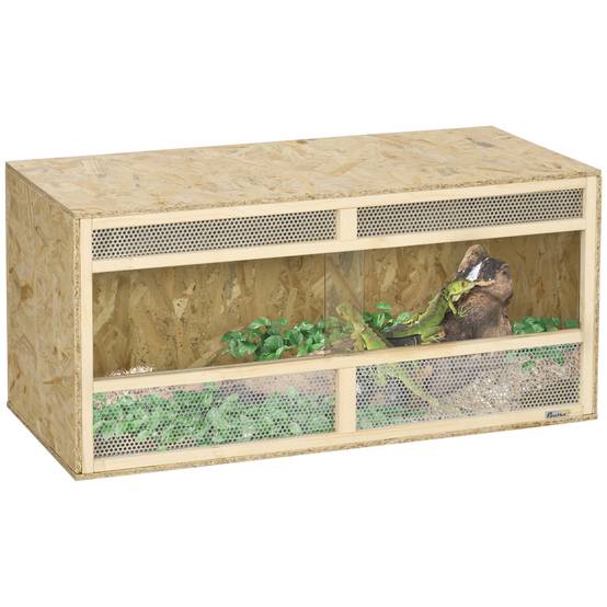Terrarium bois OSB naturel 100 x 47 x 47 cm - PANGIVO - Image 1