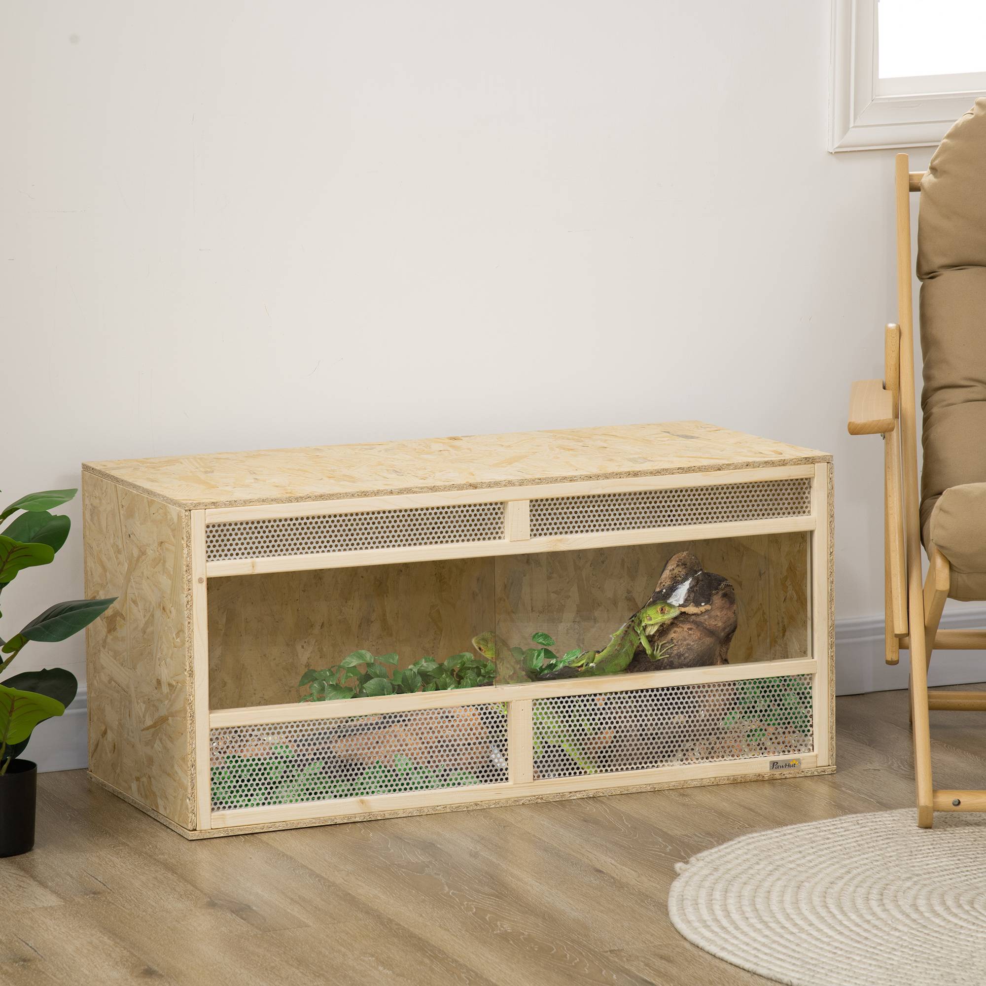 Terrarium bois OSB naturel 100 x 47 x 47 cm - PANGIVO - Image 3