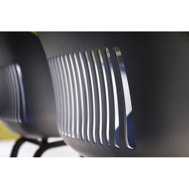 Ensemble HARTMAN table SOPHIE Bistro HPL FLIP 68 + 2 chaises JILL - Anthracite
