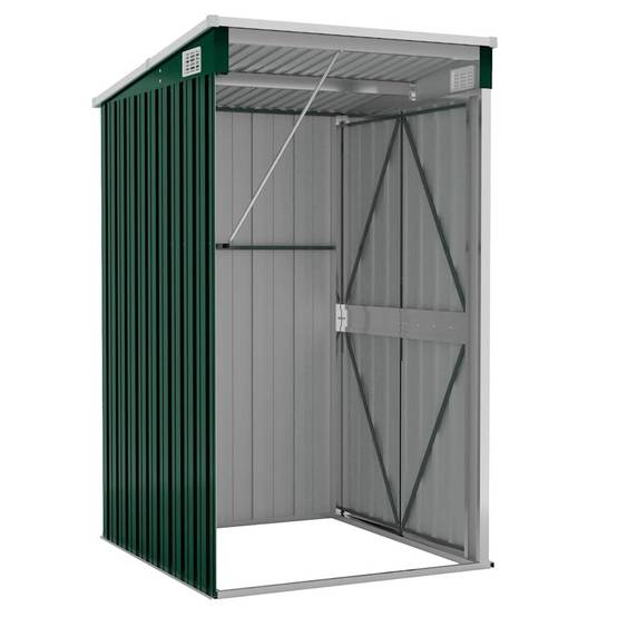 Vidaxl - Remise de jardin murale Vert 118x100x178 cm Métal galvanisé vidaXL 316217 - Image 6