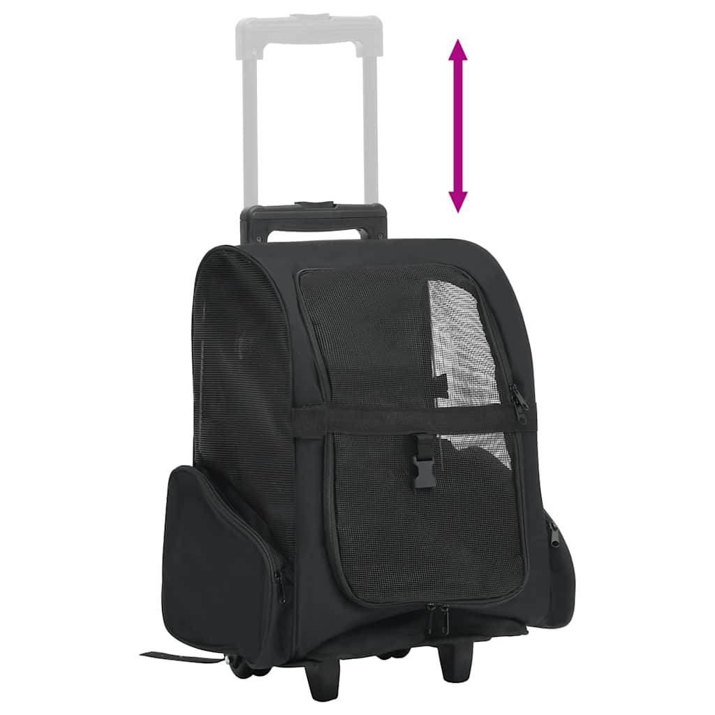 Vidaxl - Chariot polyvalent pliable pour animaux de compagnie noir vidaXL 171019 - Imagen 6