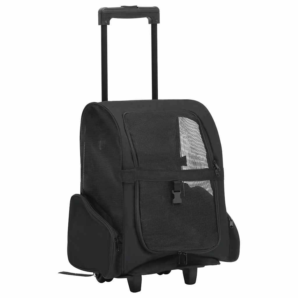Vidaxl - Chariot polyvalent pliable pour animaux de compagnie noir vidaXL 171019 - Imagen 1