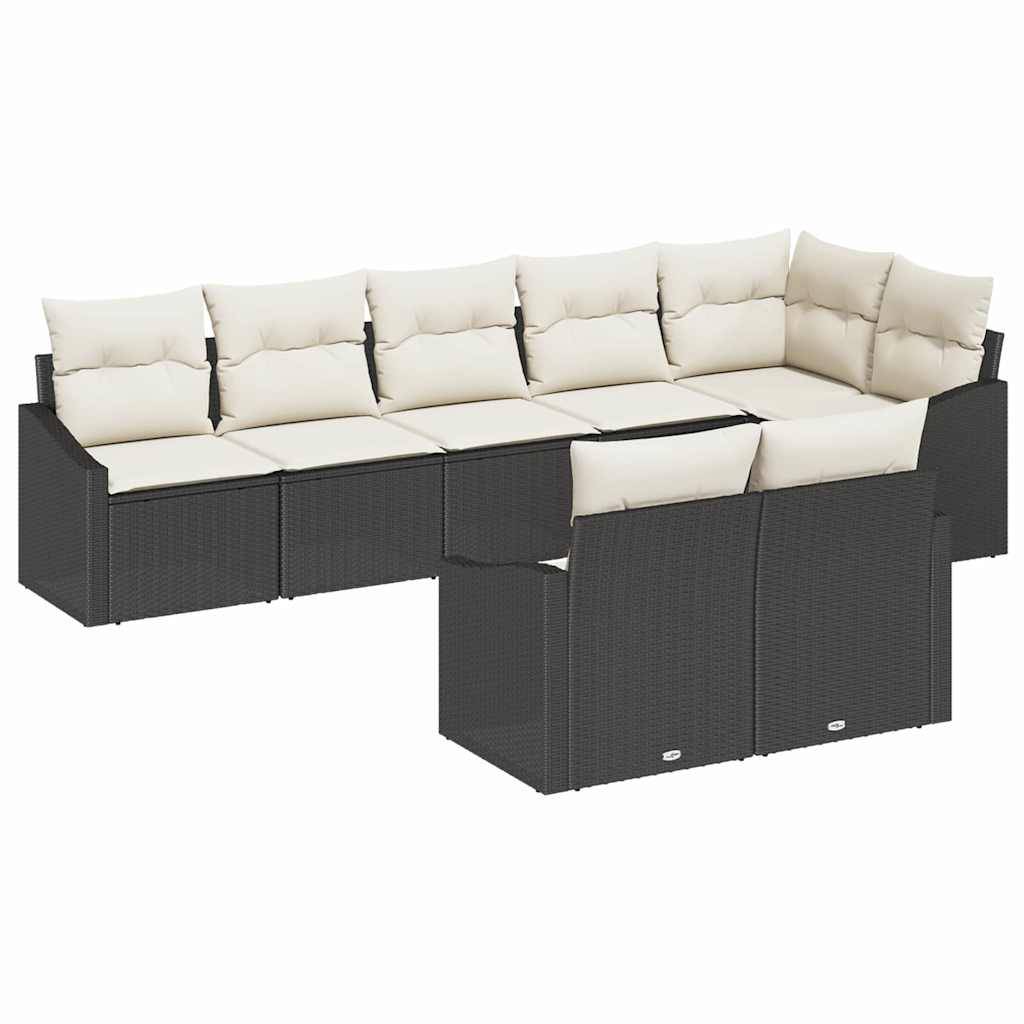 Salon de jardin 8 places en polyrotin modulable pour très grande terrasse Noir – ComfortXL Outdoor Living - Image 2