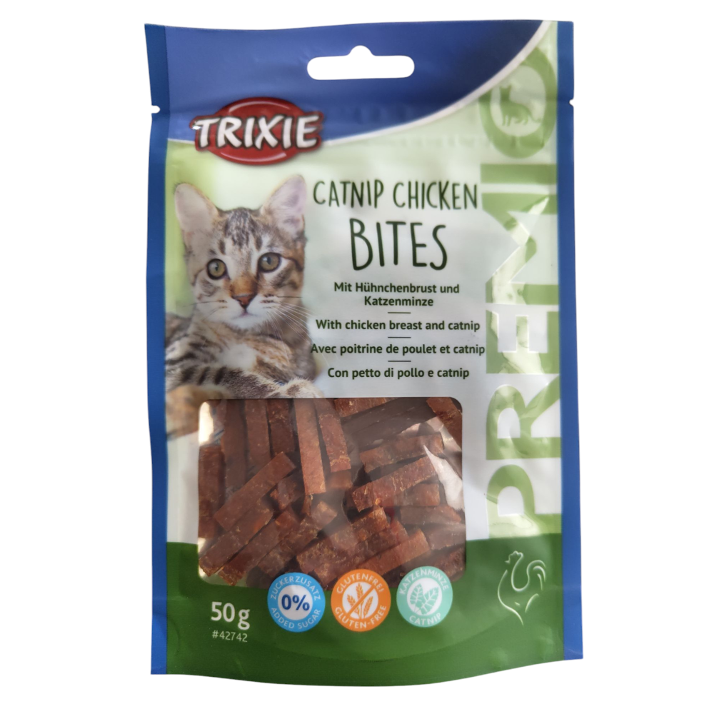 Trixie - Trixie - Bouchées de poulet à l'herbe à chat 50 gr pour chat - Imagen 2