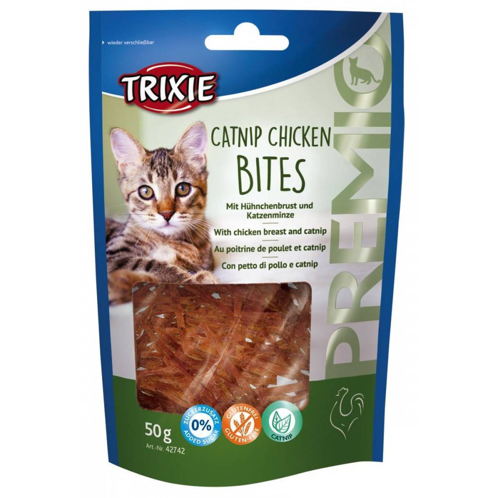Trixie - Trixie - Bouchées de poulet à l'herbe à chat 50 gr pour chat - Imagen 1