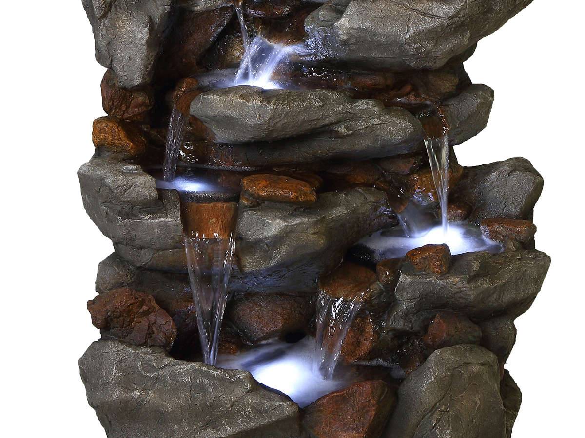 Ubbink - Fontaine de jardin Bonorva bloc de rochers avec cascade et éclairage LED - Ubbink - Image 4