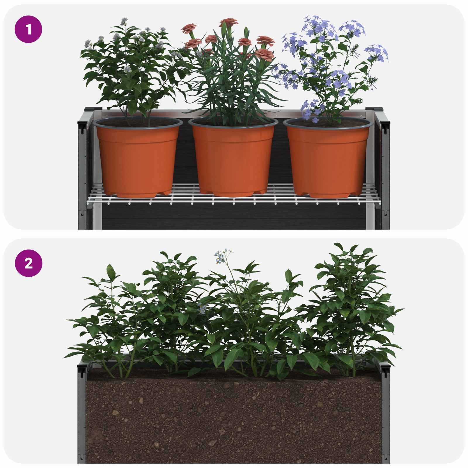 Prolenta Premium - Jardinière aluminium gris  50 x 30 x 42 cm  - Prolenta premium p344.9 - Image 8