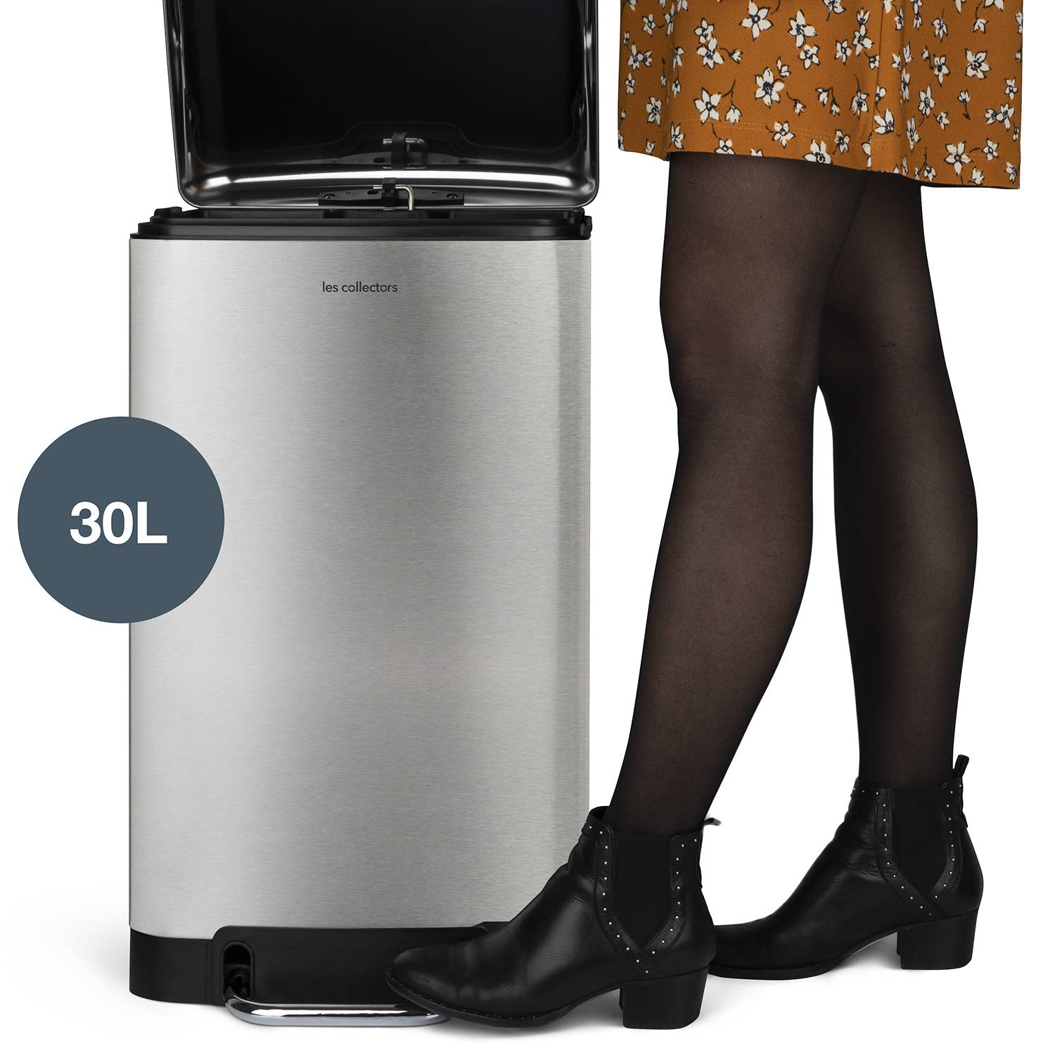 Poubelle à pédale 30L, inox edition - N°712 Les Collectors - Image 5