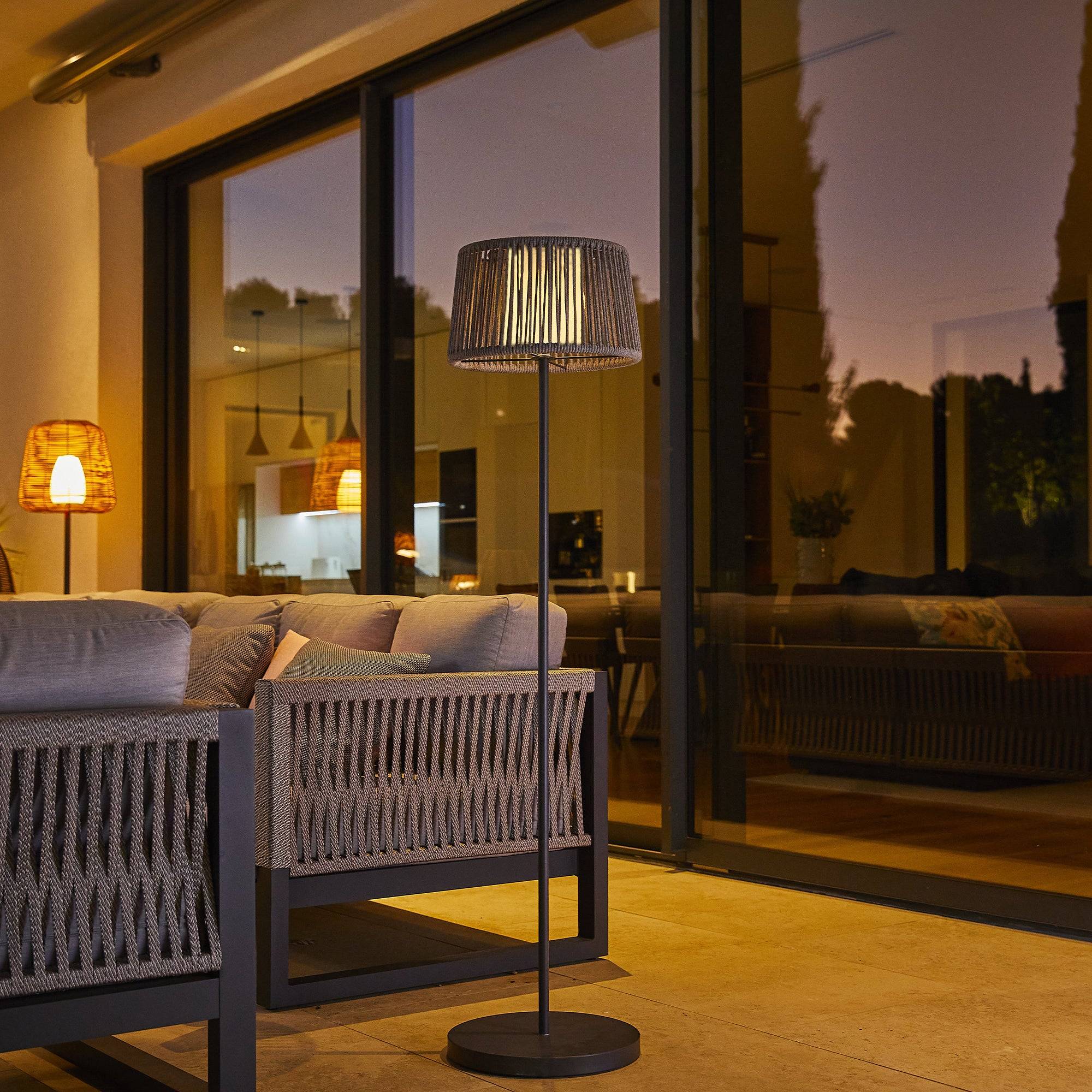 Lumisky - Lampadaire solaire SOLEO en corde H145 cm - Imagen 2