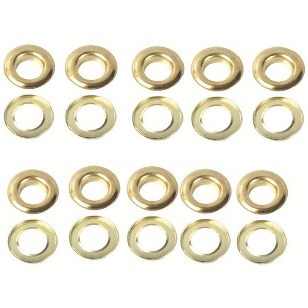 Ribimex - Lot de 50 oeillets en alliage d'aluminium laitonné - Image 1
