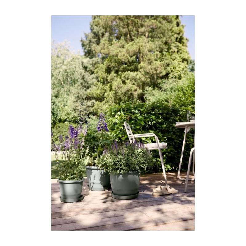 Elho - Pot De Fleurs - Elho - Amiga Rond 35 - Vert - L 35 X B 34.5 X H 26 Cm - Extérieur - 100% Recyclé - Imagen 4