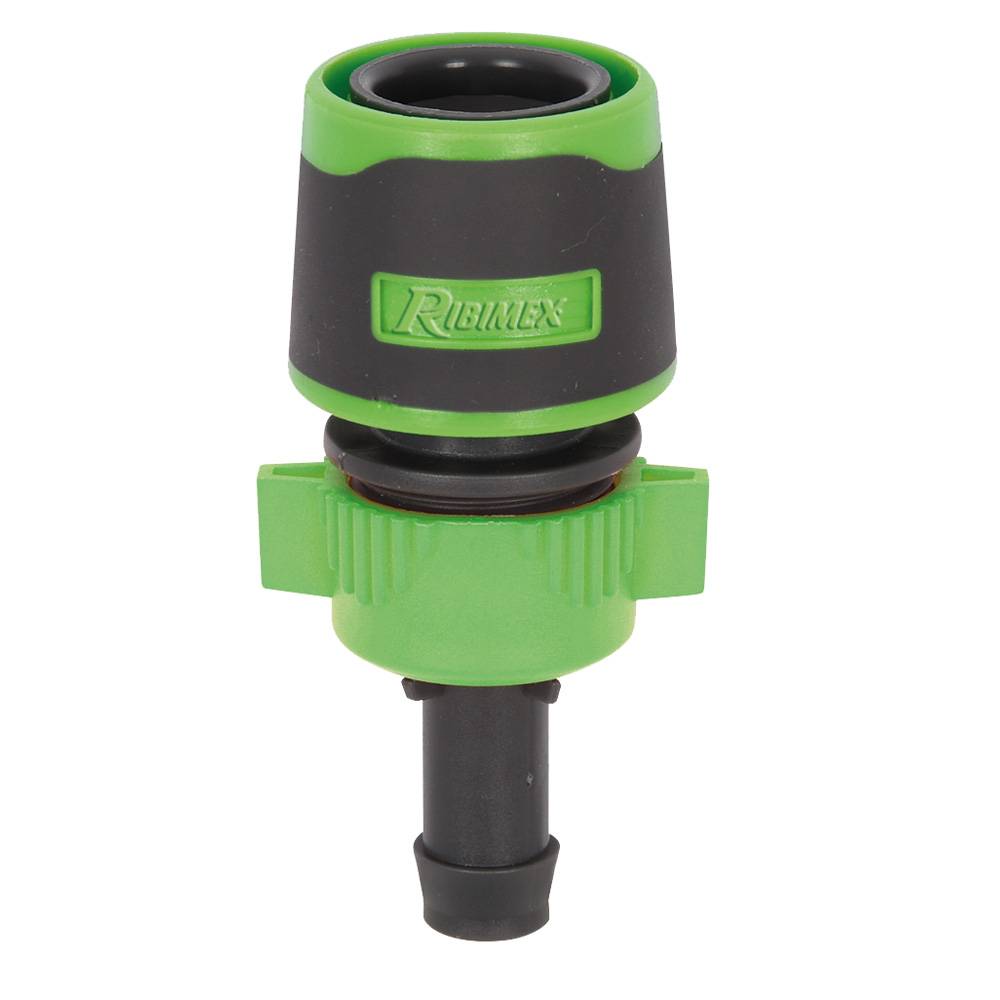 Ribimex - Raccord rapide libre cannelé bi-matière pour tuyau diamètre 13 mm