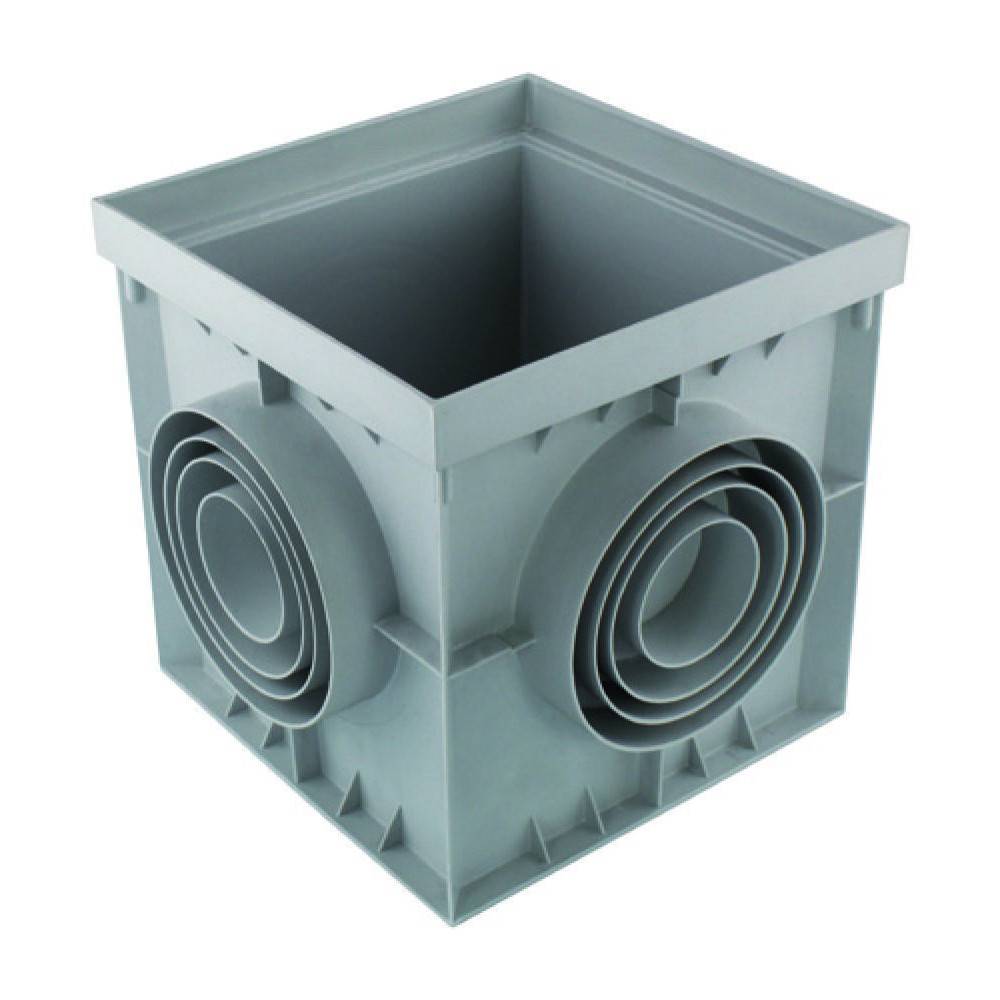 jardiboutique - Regard de connection pluvial 20 x 20 cm gris polypropylène