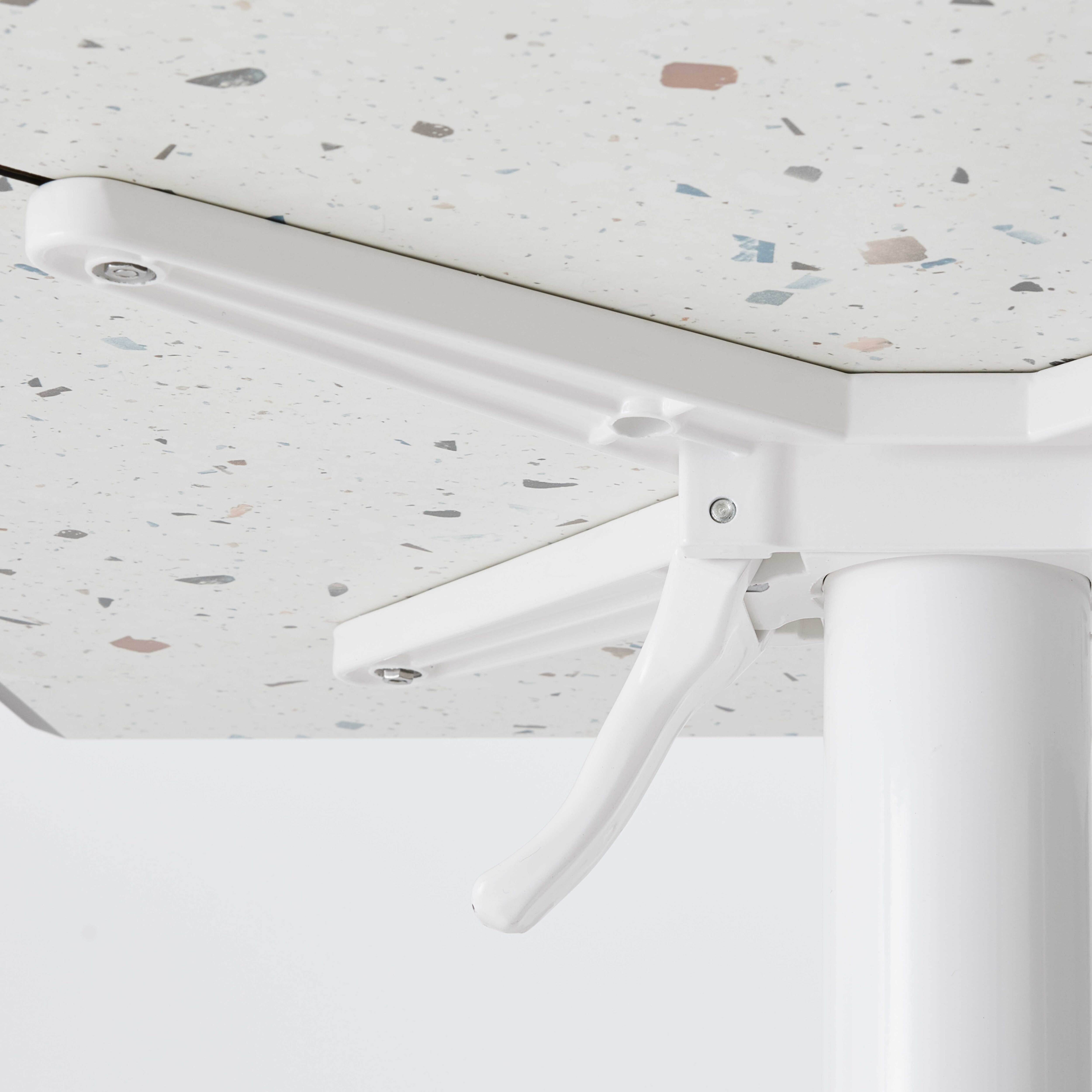 Oviala - Ensemble table terrasse terrazzo et 2 chaises blanc - Oviala - Imagen 4