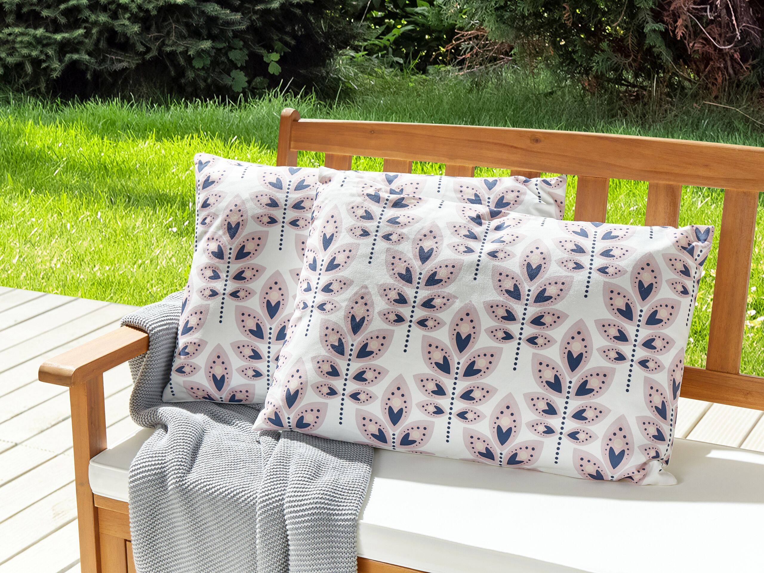 Beliani - Coussin d'extérieur Polyester Blanc cassé TORRETTA - Beliani - Imagen 1